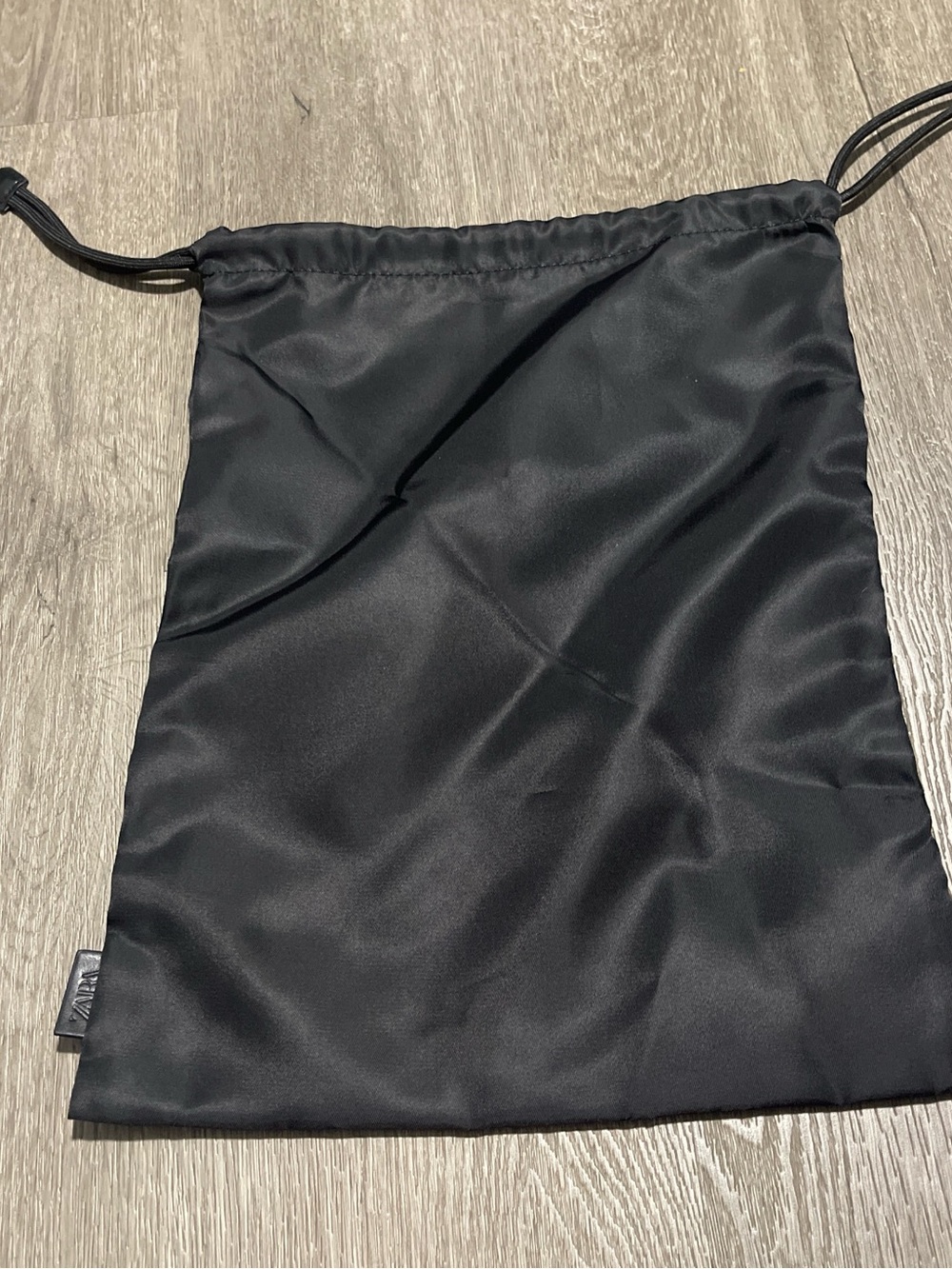 Zara Black Drawstring Travel Pouch Unisex Dust Bag